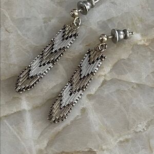 Elegant Silver and Gold Dangle Earrings